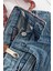 Denim Kumaş Askılı Erkek Bebek Kot Pantolon 5