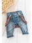 Denim Kumaş Askılı Erkek Bebek Kot Pantolon 2