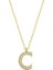 Gold C Harfi Kolye (925 Ayar Gümüş) 1