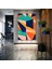 Geometrik Desenler Modern Sanat Soyut Dekoratif Kanvas Tablo 1
