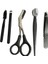Kaş, Kirpik, Bıyık Bakım Seti - Makas, Cımbız, Maskara, Fırça - 5'li Set 4
