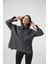 Antrasit Kapüşonlu Içi Şardonlu Sweatshirt 2