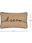 Dream Baskılı Fermuarlı Dekoratif Natural Jüt Yastık Kırlent Kılıfı 50x30 cm 4