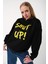 Kadın Oversize Shut Up Baskılı Sweatshirt 3