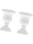 3x2 Parça 1/12 Beyaz Fot Bebek Evi Minyatür Bahçe Dekorasyonu 3 Pcs (Yurt Dışından) 1