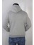 22-6299 Erkek Gri Kanguru Cepli Sweatshirt 3
