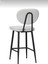 Bar Sandalyesi Ikea Kadın Tasarımı 75 cm Siyah Metal,gri Kumaş 3
