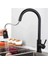 2 Fonksiyonlu Spiralli Siyah Mutfak Eviye Musluğu Çeşmesi Bataryası Sıcak Soğuk Çift Su Girişli 2