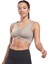 H56396 S Ruched Cropped Tank V Yaka Normal Kalıp Düz Gri Kadın Atlet 2