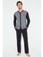 - Erkek Lacivert Boydan Patlı Pijama Takımı 2