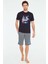 - Erkek Lacivert T-Shirt Şort Takımı 1