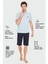 - Erkek Mavi Melanj T-Shirt Şort Takımı 4