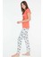 - Kadın Mercan Yuvarlak Yaka Pijama Takımı 3852 2