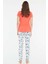 - Kadın Mercan Yuvarlak Yaka Pijama Takımı 3852 3