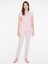 - Kadın Pembe Yuvarlak Yaka Pijama Takımı 3857 1