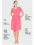 - Kadın Fuşya V Yaka Elbise 4