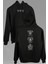3 Üç Maymun Görmedim Duymadım Bilmiyorum Ön ve Arka Baskılı Sweatshirt Unisex Kapüşonlu Hoodie 3