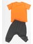 Turuncu Tilki Erkek Çocuk T-shirt Kapri Şort Takım 4