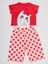Ponçik Kedi Kız Çocuk T-shirt Kapri Şort Takım 3