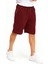 Erkek Bordo Iki Iplik %85 Pamuk %15 Polyester Rahat Kalıp Günlük Bermuda Şort 2
