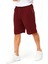 Erkek Bordo Iki Iplik %85 Pamuk %15 Polyester Rahat Kalıp Günlük Bermuda Şort 3