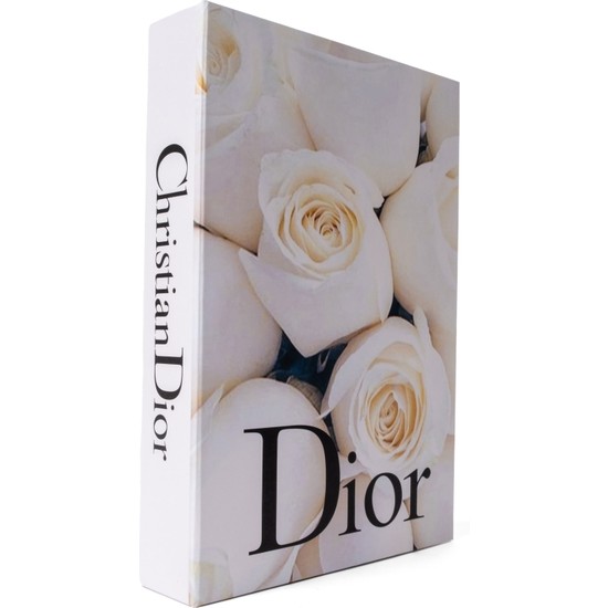 Magic Home Decor Christian Dior Beyaz Gül Dekoratif Kitap Kutusu