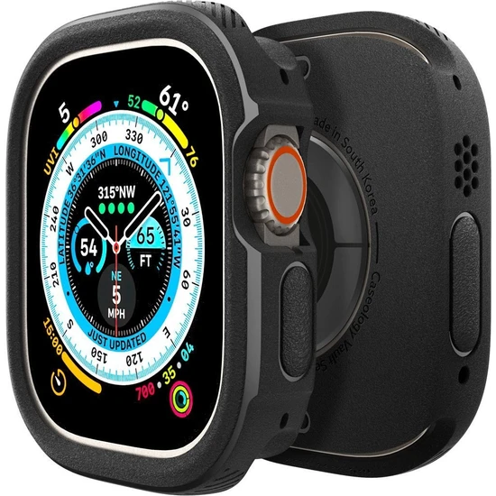 Caseology by Spigen Apple Watch Ultra (49mm) ile Uyumlu Kılıf Vault Matte Black - ACS05464