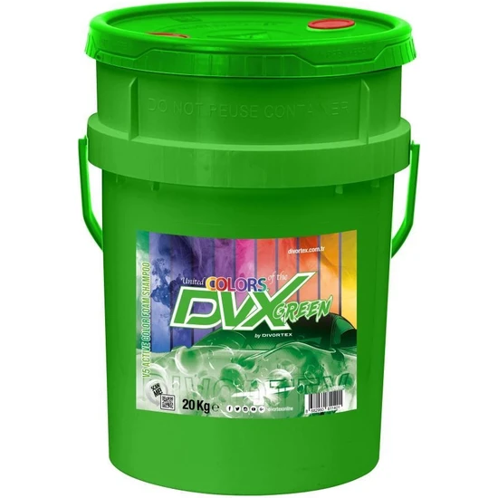 DVX Divortex V5 Aktif Yeşil Renkli Köpük Şampuan 20 Lt