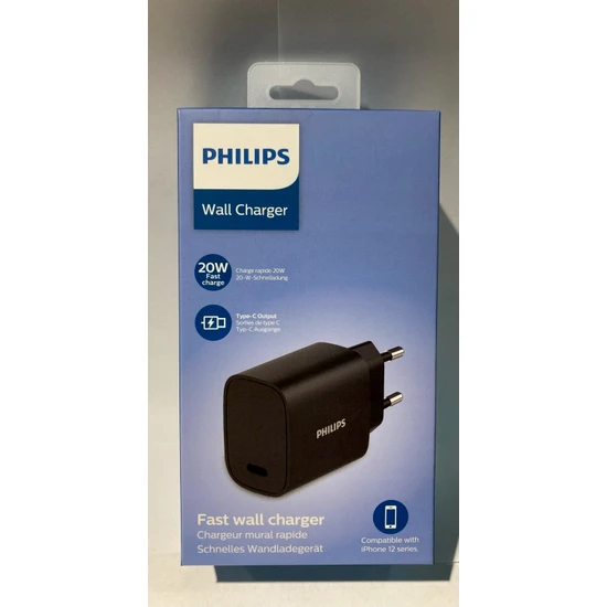 Philips 20W 5V/3A Hızlı Şarj Adaptörü Type C Destekli DLP4329B/12
