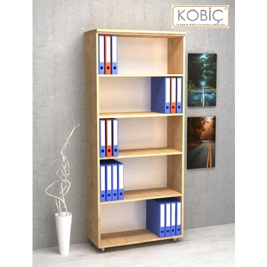 Kobiç Dosya Dolabı Açık Raflı 70X35X185 cm (MEŞE)