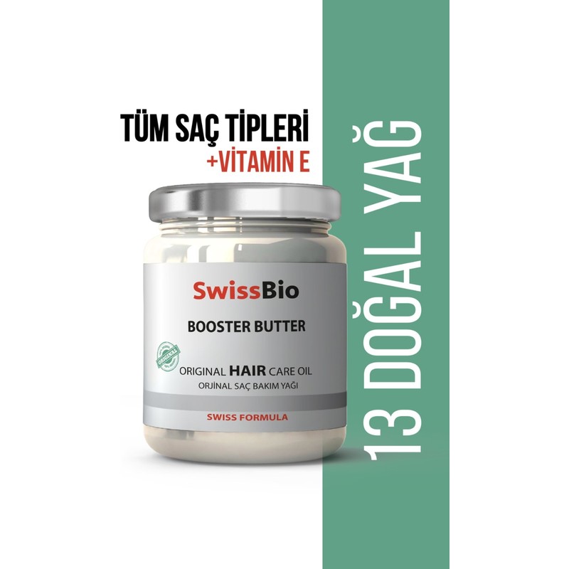 SwissBio Saç Bakım Yağı 200 ml Doğal 13 Yağ ve E Vitamini İçeren Besleyici Onarıcı Yıpranmış Saçlar