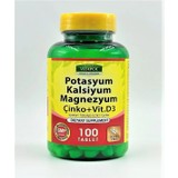 Vitapol Potasyum Kalsiyum Magnezyum Çinko D3 100 Tablet