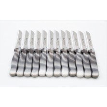 Solingen Mermer Desenli Meyve ve Sebze Bıçağı 12'li Gri Mermer Desenli Gri 12