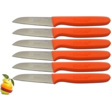 Sürbısa Sürmene 061007 Meyve Bıçağı 6 Lı Set Turuncu