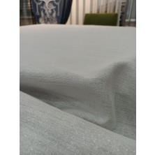 Stay Home Keten Dokulu Masa Örtüsü Simli Gümüş 6 Peçete Tk