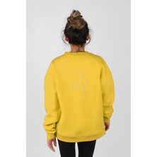 Balins Kadın Sıfır Yaka Baskılı Sweatshirt