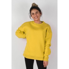 Balins Kadın Sıfır Yaka Baskılı Sweatshirt