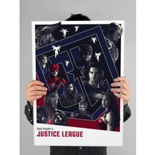 Adalet Birliği Poster 60X90CM Justice League Afiş - Kalın Poster Kağıdı Dijital Baskı