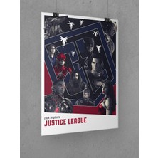 Adalet Birliği Poster 60X90CM Justice League Afiş - Kalın Poster Kağıdı Dijital Baskı