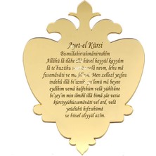 Süsle Bebek ve Parti Ayna Pleksi Ayet-El Kürsi - Altın