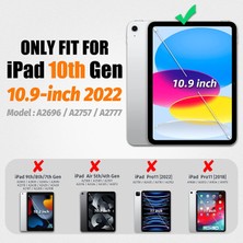 MTK Moveteck Apple iPad 10. Nesil 10.9 Inç 2022 Tablet Kılıfı Ofis Tip Kalem Bölmeli Kademeli Stand Pu Deri Manyetik Mod