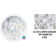 Vip Home Concept Elyaflı Kırpık Sünger Kar Beyaz Elyaflı Kırpık 2 kg Mobilya Koltuk Minder Kırlent Dolgu
