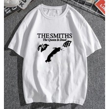 Touz Moda The Smiths Beyaz Unisex Oversize T-Shirt