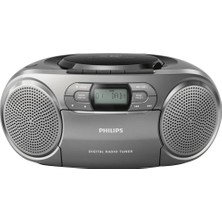 Philips Audio Taşınabilir CD Radyo AZB600/12 (Dinamik Bas Kuvvetlendirme, Dab+, Cd/kaset Çalar, 3,5 mm Giriş) Koyu Gümüş