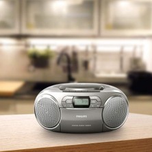 Philips Audio Taşınabilir CD Radyo AZB600/12 (Dinamik Bas Kuvvetlendirme, Dab+, Cd/kaset Çalar, 3,5 mm Giriş) Koyu Gümüş