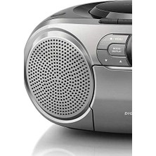 Philips Audio Taşınabilir CD Radyo AZB600/12 (Dinamik Bas Kuvvetlendirme, Dab+, Cd/kaset Çalar, 3,5 mm Giriş) Koyu Gümüş