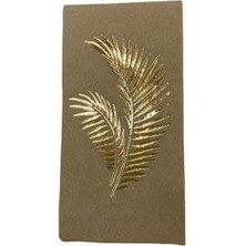 Kidspartim Gold Yaldızlı Kraft Yaprak Desenli Peçete 16 Lı
