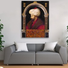Morfil Sanat Atölyesi Fatih Sultan Mehmet Han Portre Osmanlı Kanvas Tablo