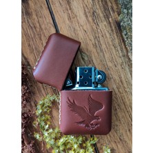 Atölye Çınar El Yapımı Hakiki Deri Kılıflı Zippo Çakmak