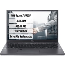 Acer Aspire 5 A515-47 Amd Ryzen 7 5825U 8 GB 512 GB SSD Freedos 15.6" FHD Taşınabilir Bilgisayar NX.K80EY.001